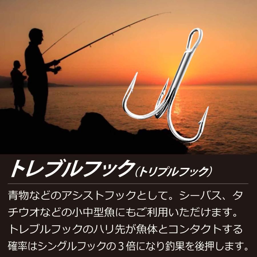 CKファクトリー トレブルフック 120本 5サイズ ケース付 カン付 2# 4