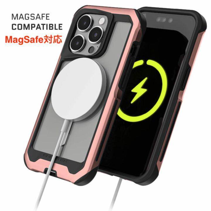 ゴーステック アトミックスリム with MagSafe ピンク iPhone 14 Pro Magsafe対応 耐衝撃｜appbankstore｜06