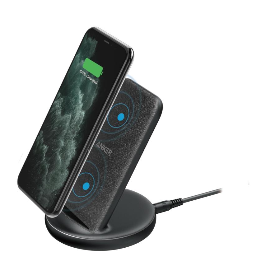 Anker PowerWave II Sense Stand スタンド型ワイヤレス充電器 ブラック｜appbankstore