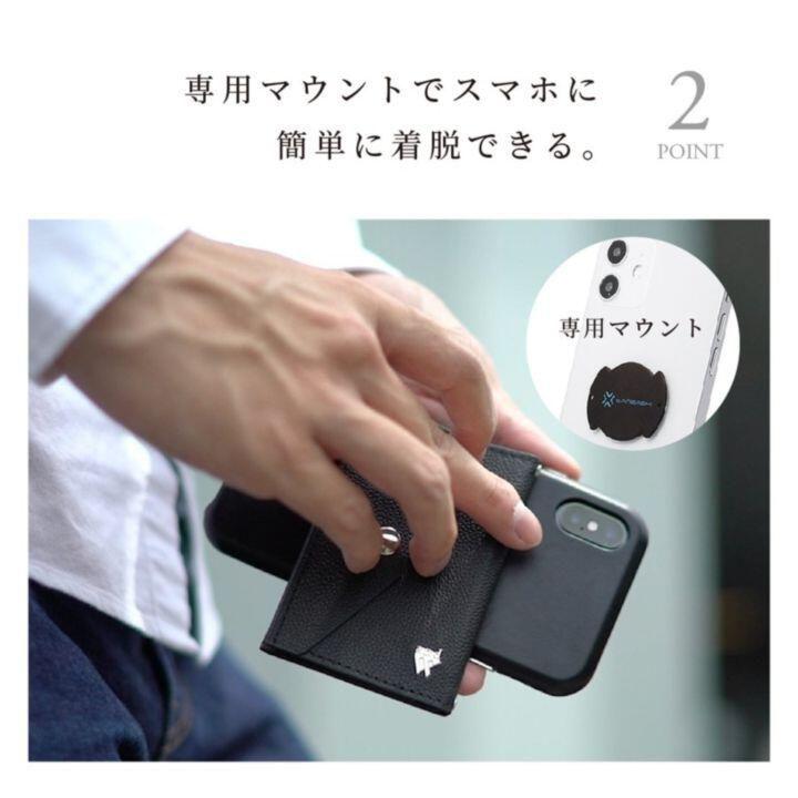 スマホと一緒に持ち歩く小さな財布 And W Puレザー ブラック ミニマルデザイン ミニマル財布 ミニマリスト 小型財布 薄型 Appbank Store 通販 Yahoo ショッピング