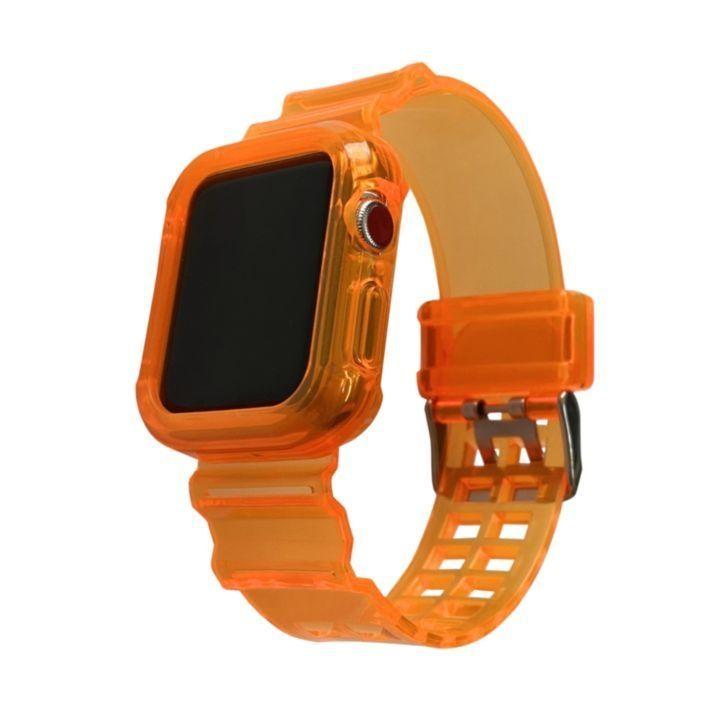 透明シリコンバンド レザルタ Apple Watch 41mm オレンジ : AB-Next 