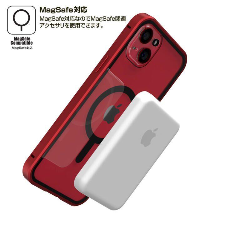 Monolith Magnetica Magsafe対応前面ゴリラガラス+アルミバンパー レッド iPhone 14 Plus モノリス 全面保護｜appbankstore｜03