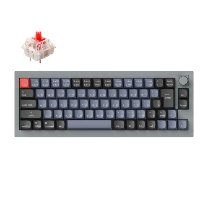ほぼ未使用】Keychron Q8 グレー 赤軸 ホットスワップ keychron qの