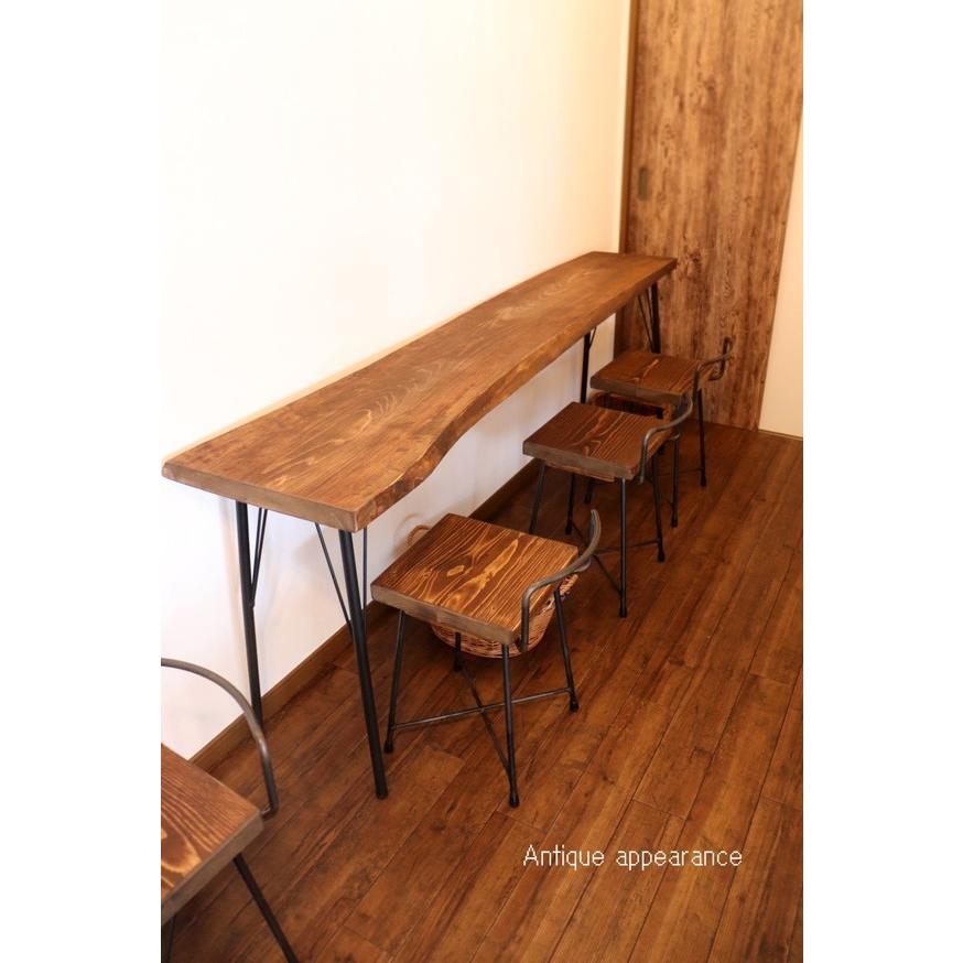 ハーフ背もたれ付き椅子 13mm鉄 アイアン アンティーク風 ハンドメイド