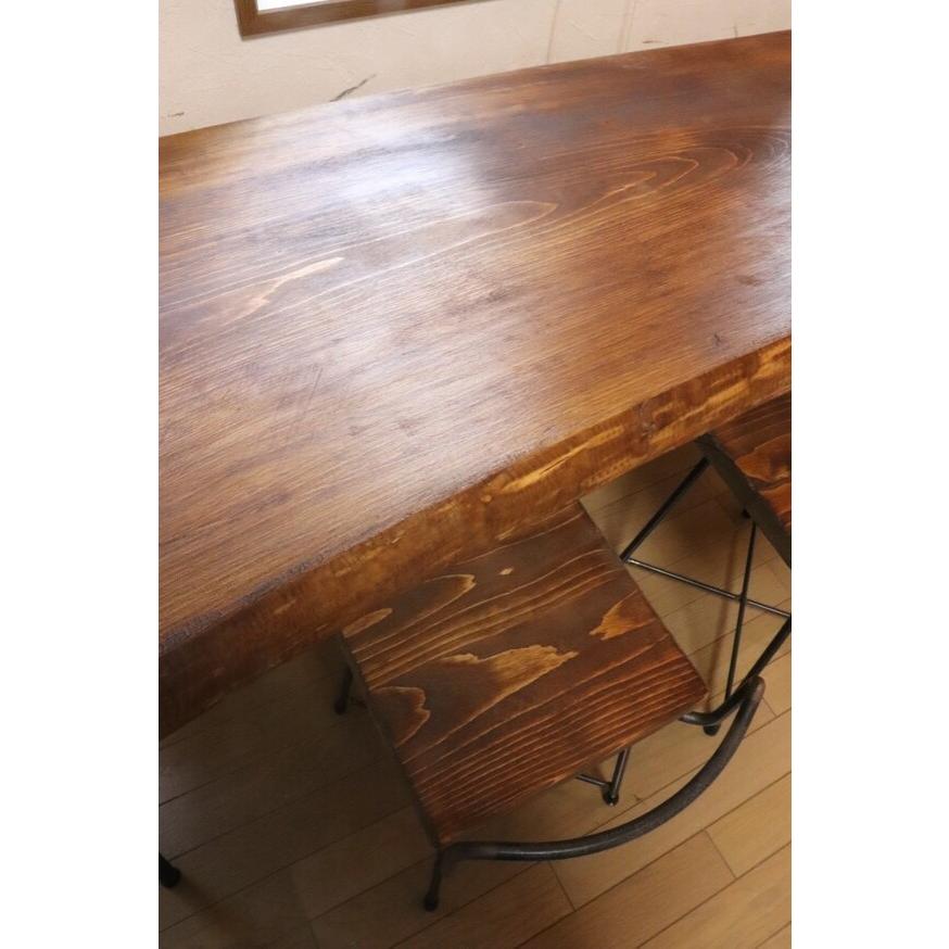 ハーフ背もたれ付き椅子 13mm鉄 アイアン アンティーク風 ハンドメイド