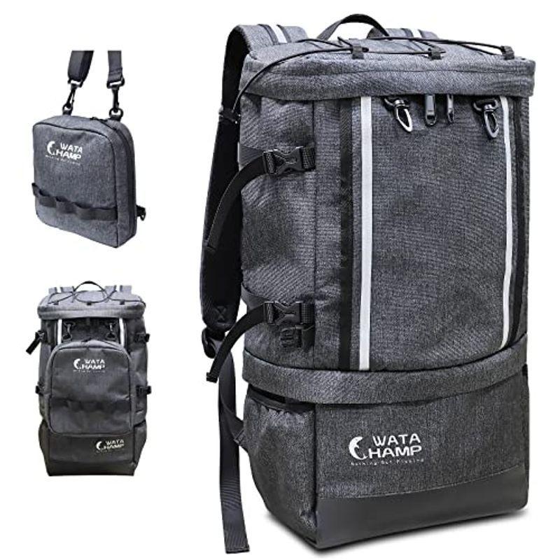 ワタチャンプ Wata Champ 釣り リュック カラビナ5個 2in1着脱機能 900d防水 Ykkファスナー 2in1