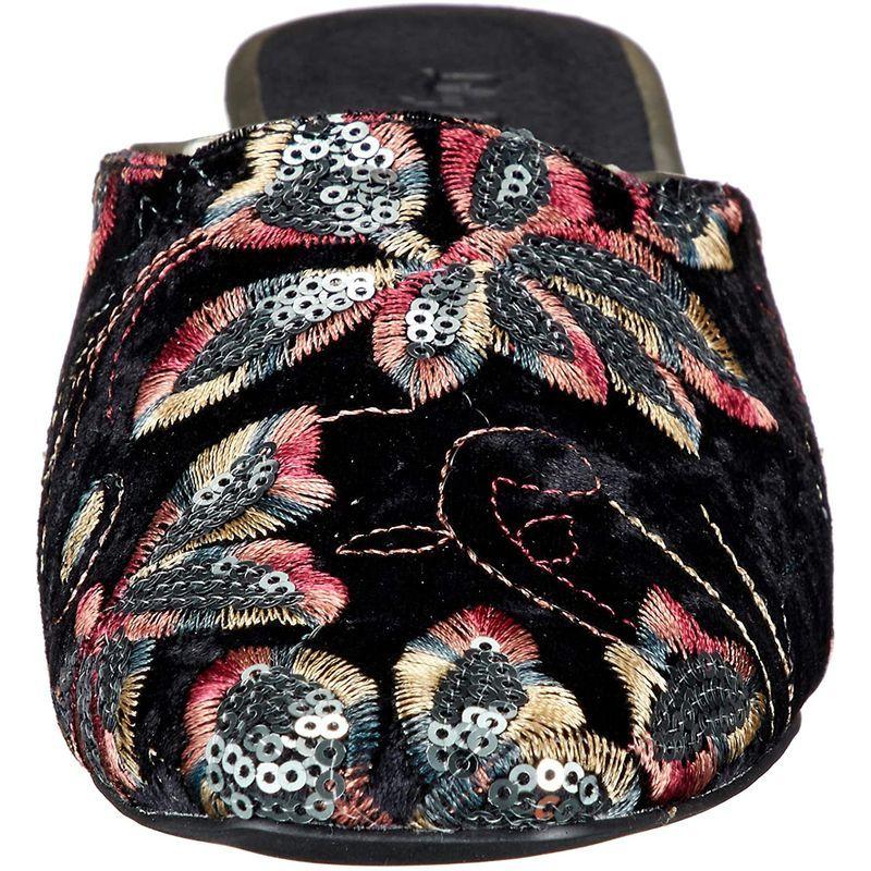 超歓迎 リリーブラウン ベロア刺繍ミュール Small Blk レディース Lwgs サンダル Pashal Com