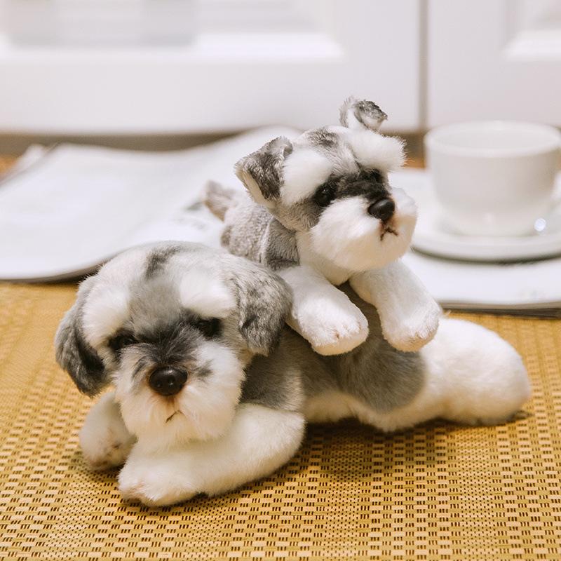 人気no 1 ぬいぐるみ シュナウザー犬リアル動物 おもちゃかわいい子供 誕生日 お祝い プレゼント Materialworldblog Com