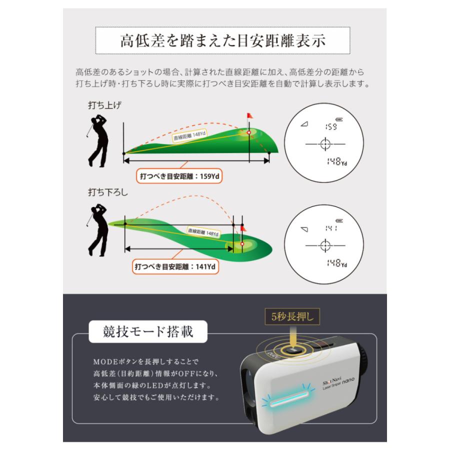 【アウトレット/箱つぶれ】ショットナビ Laser Sniper nano レーザー スナイパーナノ(レーザー距離計/ゴルフ距離計測器/ゴルフレーザー)｜applause-gps｜14