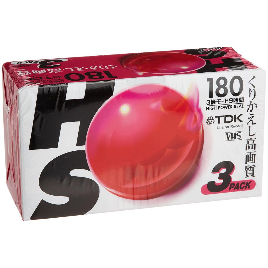 TDK VHS スタンダード 180分録画 3本パック [T-180HSUX3] : Apple Mint