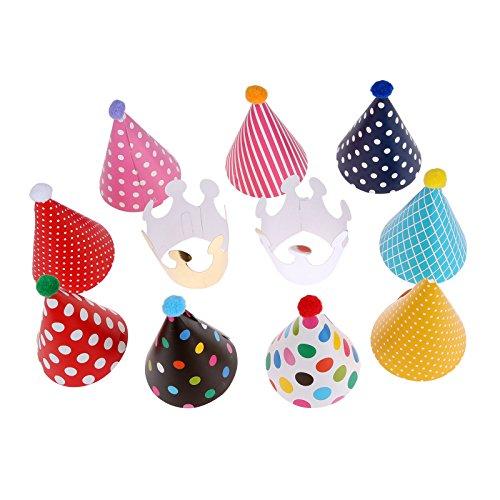特別セーフ バースデー帽子 11個セット パーティー帽子 大人 子供兼用 飾り パーティー小物 お祝い 誕生日 王冠 三角帽子 その他パーティーグッズ Sustentec Com Br