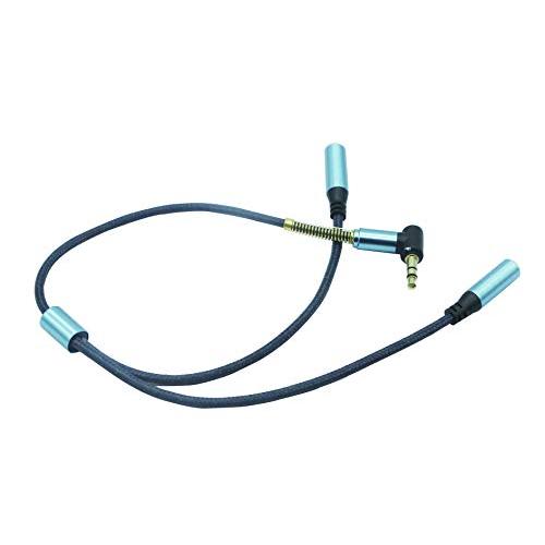 CERRXIAN 3.5mm オーディオ2分配ケーブル オーディオ分配ケーブル Y型ステレオミニプラグ イヤホン分岐 ヘッドホン延長ケーブル パソコン|apple-online|02