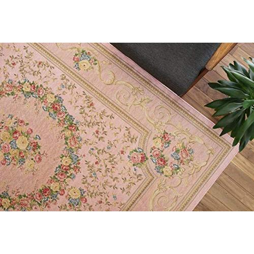 サヤンサヤン 花柄 ラグマット 絨毯 アルダ 200x200 2畳 ローズ ゴブラン織 ベルギー製 使用される の特徴