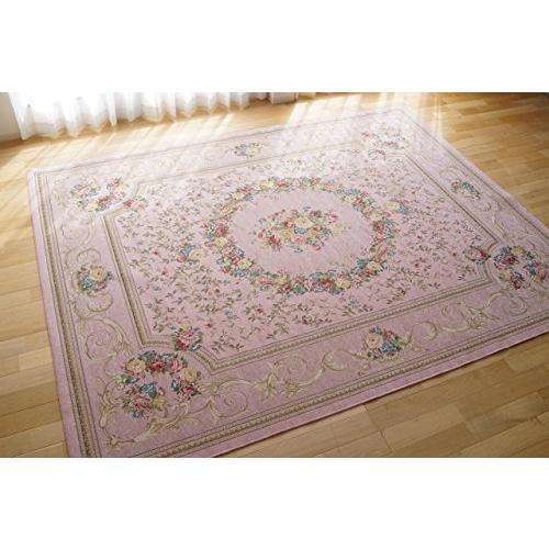 サヤンサヤン 花柄 ラグマット 絨毯 アルダ 200x200 2畳 ローズ ゴブラン織 ベルギー製 使用される の特徴
