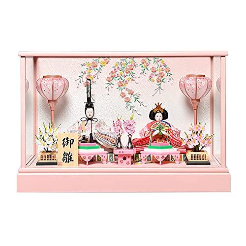 送料関税無料】【送料関税無料】三五親王ピンク雛ケース 雛人形