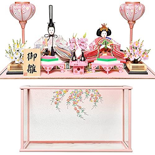 送料関税無料】【送料関税無料】三五親王ピンク雛ケース 雛人形