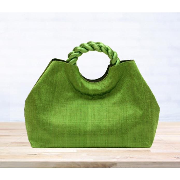 再入荷 シルクバッグ グリーン 手作りバッグ トートバッグ ハンドメイド 絹 贈り物 着物 浴衣 茶会 N4ik48zvxd アップルカフェ 通販 Yahoo ショッピング