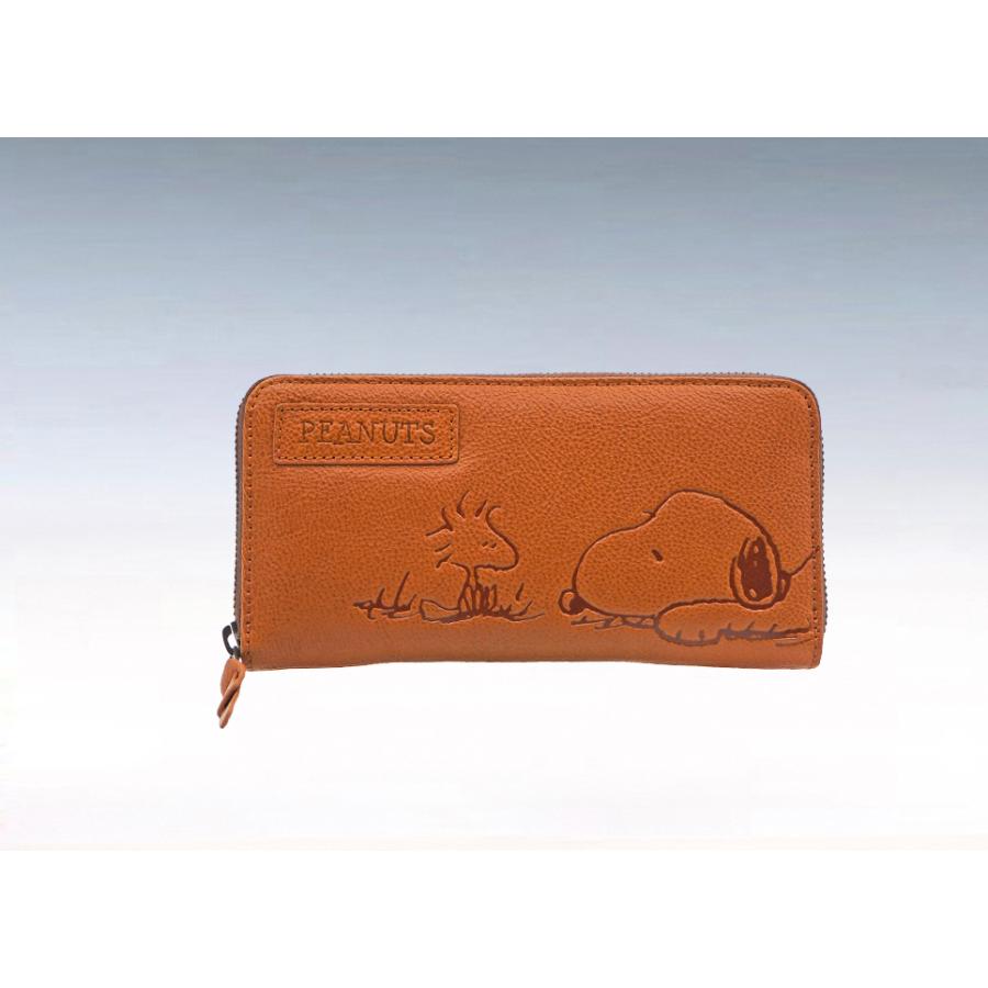 SNOOPY（スヌーピー） 【スヌーピー】ラウンド長財布ブラウン レディス 