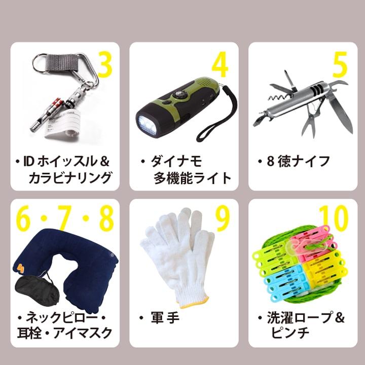 防災のプロが選んだ22点入り 緊急時持ち出し用2way防災セット