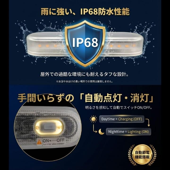 Linoa リノア 屋外ソーラーライト ステップライト RSKT-001 配線不要