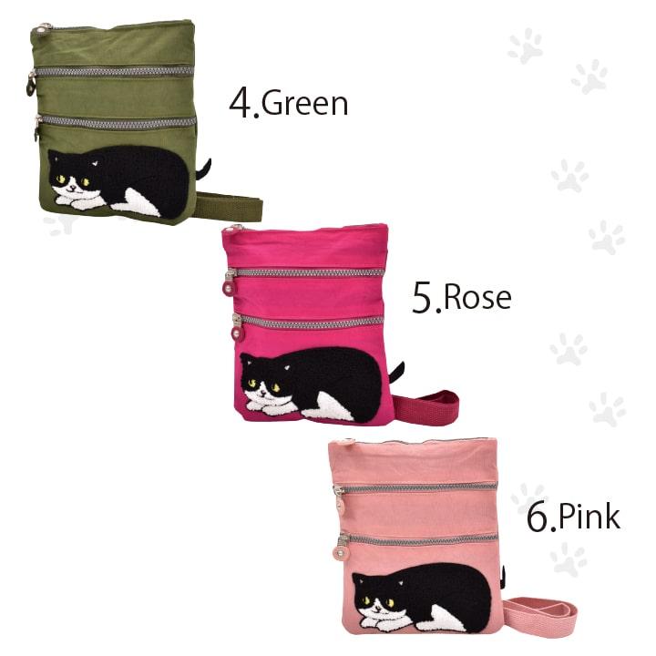 ふわふわ ネコ ショルダーバッグ スマホ収納 猫 ねこ 小物入れ 3