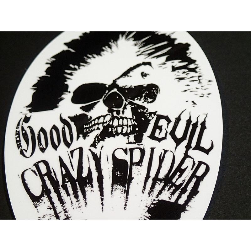 ステッカー バイク「TFスカル CRAZY SPIDER（ホワイト）」 スカル
