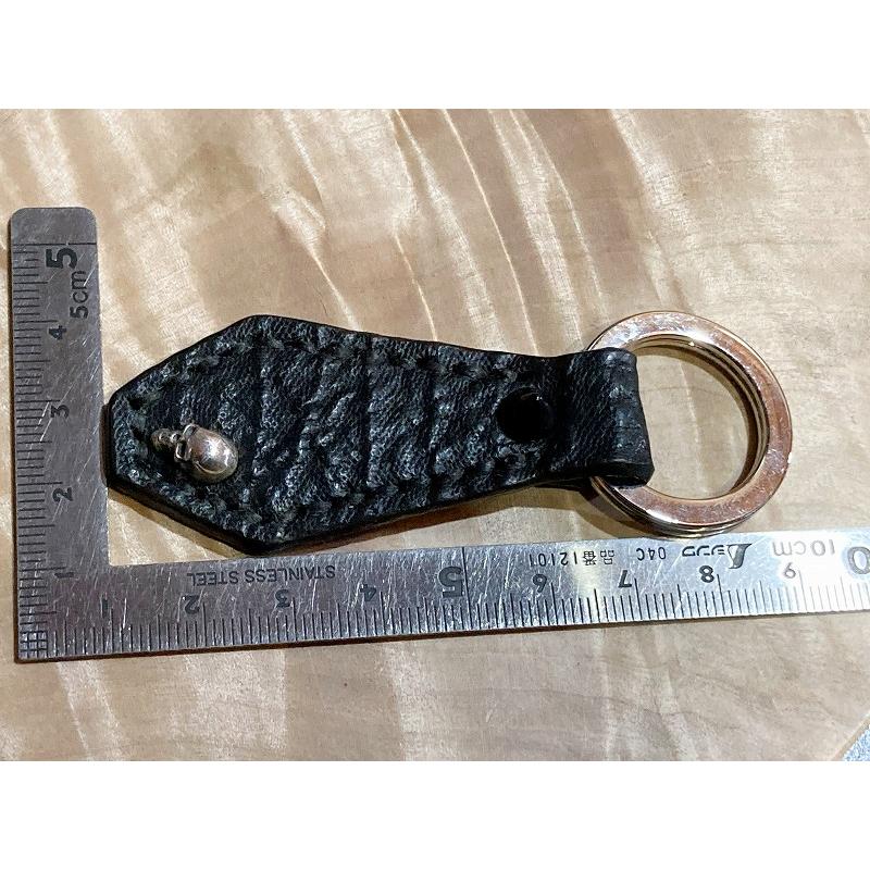 別注 スカル レザー キーホルダー キーリング スカルレザー