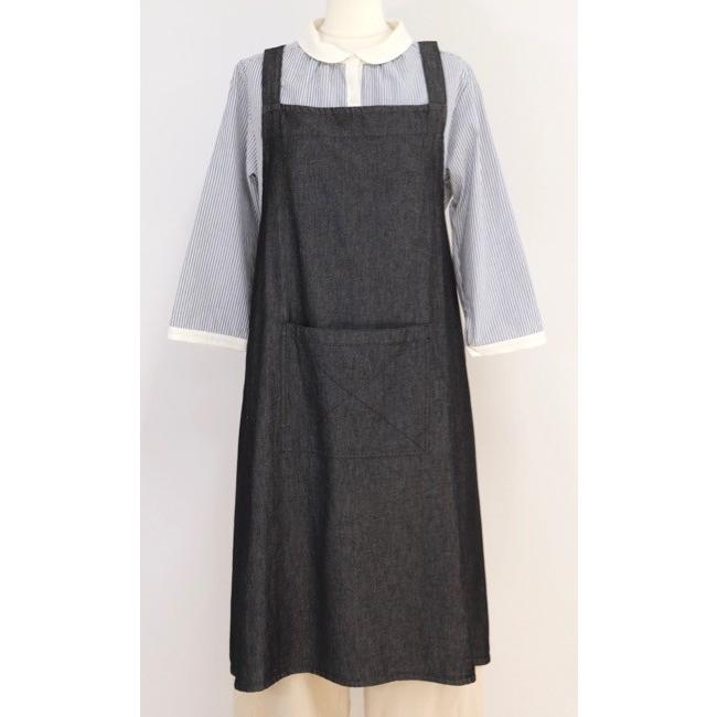 30%OFF】（WEB限定）アップルハウス R-1 デニム ラモーエプロン（黒