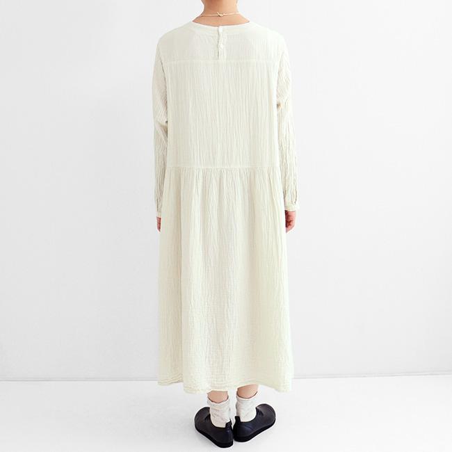 APPLE HOUSE（アップルハウス） ロイトワンピース 後染め 長袖 : APPLE