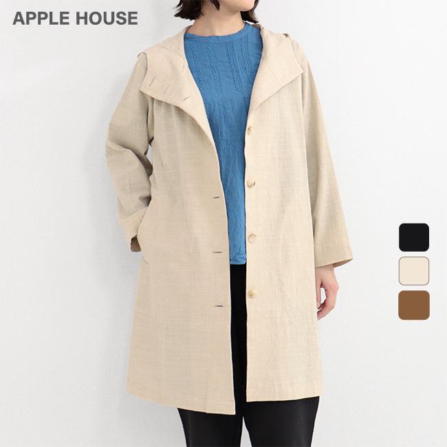 アップルハウス デニム コート フード ジャケット 春 APPLE HOUSE（アップルハウス） カラブアウター 長袖 フード : APPLE