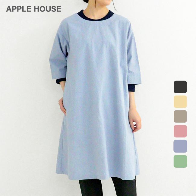 【タグ付き未使用品】APPLE HOUSE タッシワンピース コットン ゆったり APPLE HOUSE（アップルハウス） エートンワンピース ストライプ