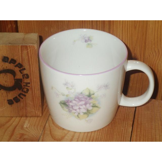 イマン imane スミレ カフェマグ マグカップ すみれ 磁器 花柄