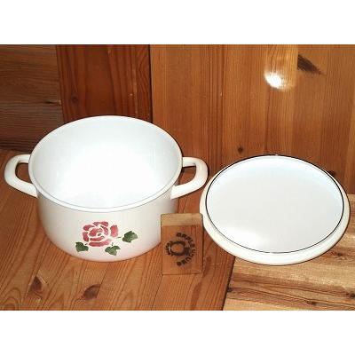 マニーローズ ホーロー 20cm キャセロール 両手鍋 新品 マニー