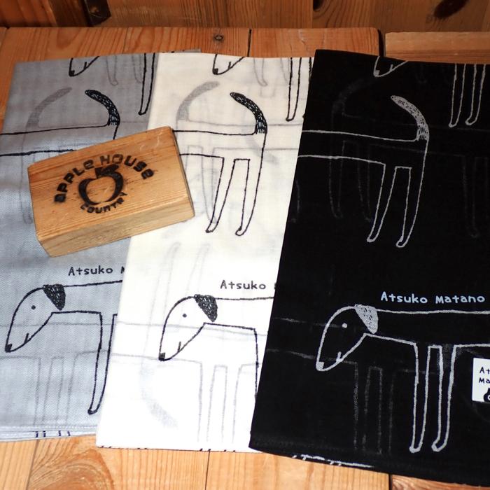 Atsuko Matano（アツコマタノ） 俣野温子 ステッチ犬 プリントハンカチ