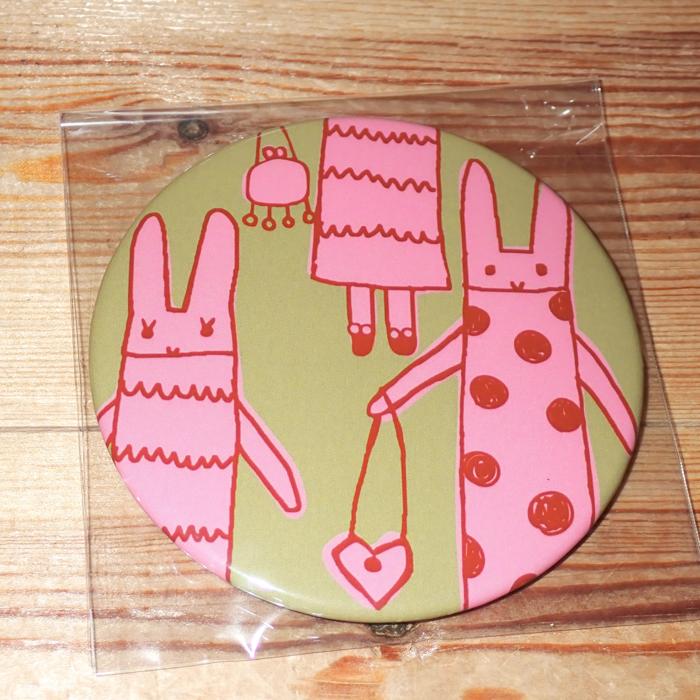 マタノアツコ まるい手鏡 - Textile Series -（絵柄を選択してください