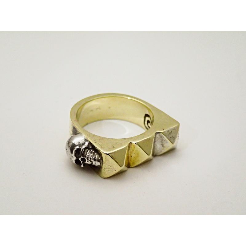 スタッズリング スカルリング ロック スタッズ シルバーアクセサリー