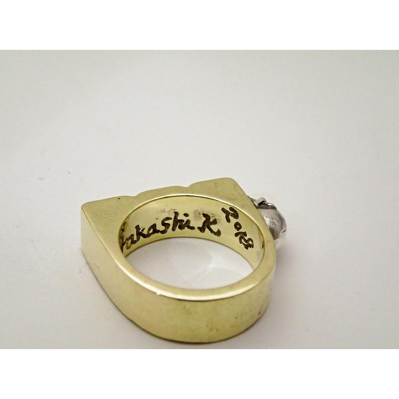 スタッズリング スカルリング ロック スタッズ シルバーアクセサリー ピラミッド スタッド パンクファッション　3スタッズリング　（ミニスカル+） 12号　_4