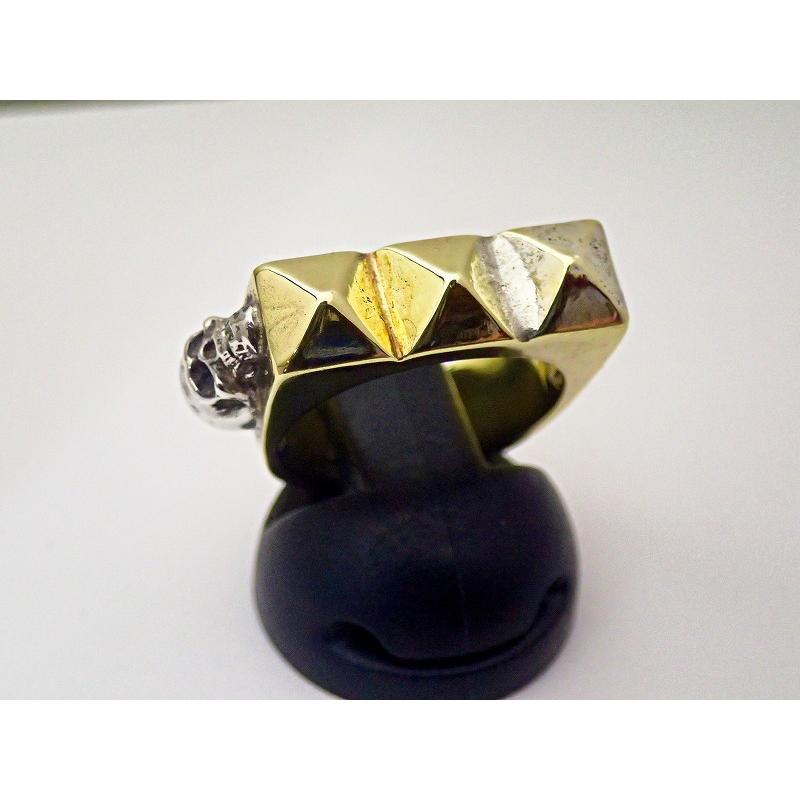 スタッズリング スカルリング ロック スタッズ シルバーアクセサリー