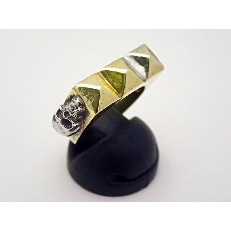 スタッズリング スカルリング ロック スタッズ シルバーアクセサリー