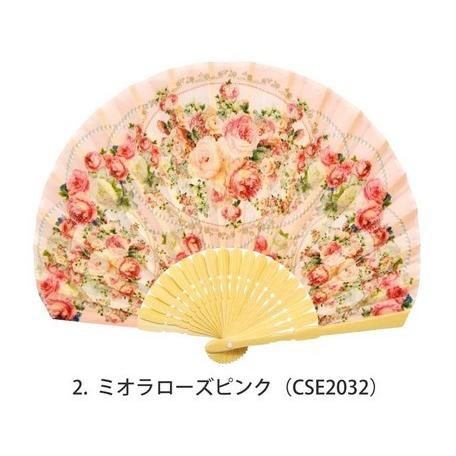 おしゃれ　扇子　ローズ　アンジェリーク スピカ　薔薇　バラ　同柄袋入り AMANO　あまの　メール便可 |  | 02
