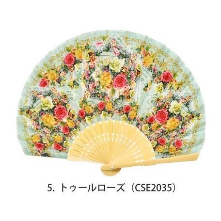 おしゃれ　扇子　ローズ　アンジェリーク スピカ　薔薇　バラ　同柄袋入り AMANO　あまの　メール便可 |  | 05