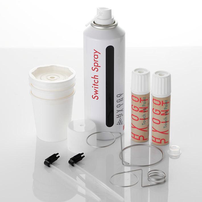 スイッチスプレータッチアップペイントセット ホンダ N-BOXカスタム プレミアムホワイトパール カラー番号NH624P 20ml 上塗り下塗りセット | N-BOX