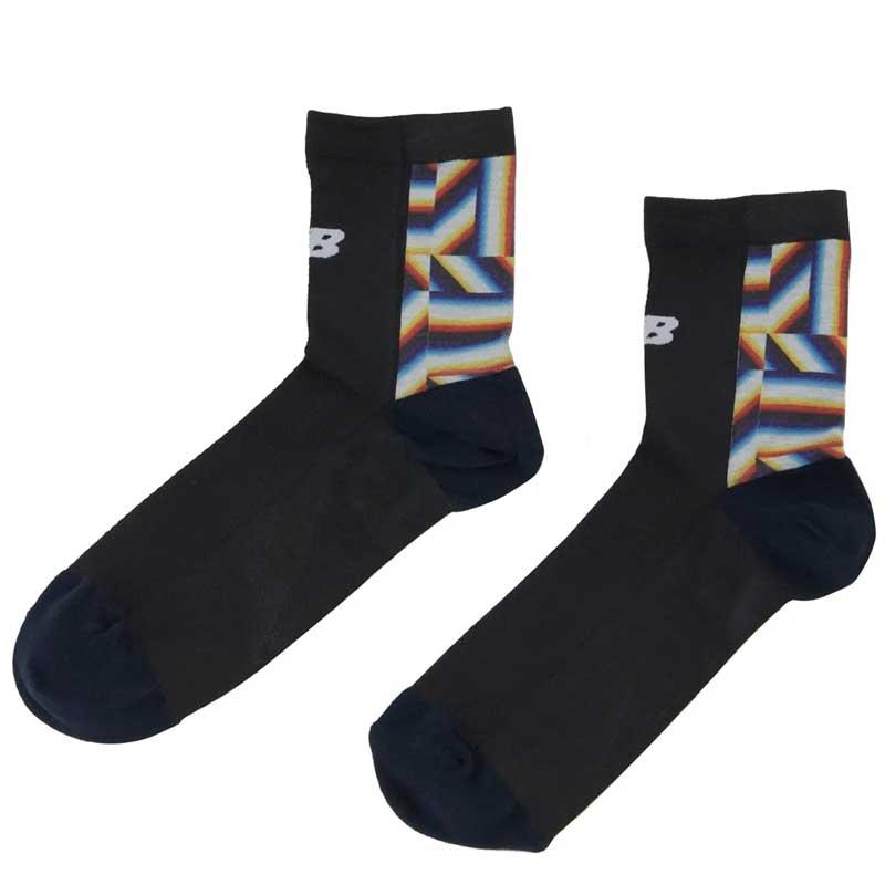 ニューバランス 限定品 グラフィック ランニングミッドソックス ユニセックス 23nbltd wnb(las35773bk) 2401wtk