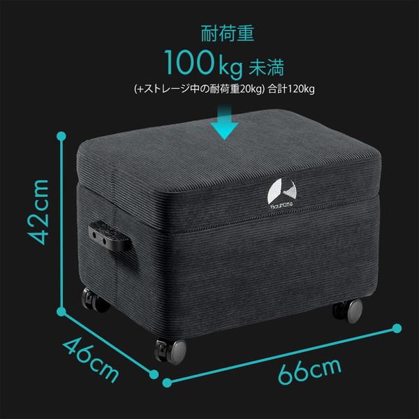 Bauhutte(バウヒュッテ) ストレージオットマン BOT-410-BK ストレージオットマン BOT-410 | Bauhütte®