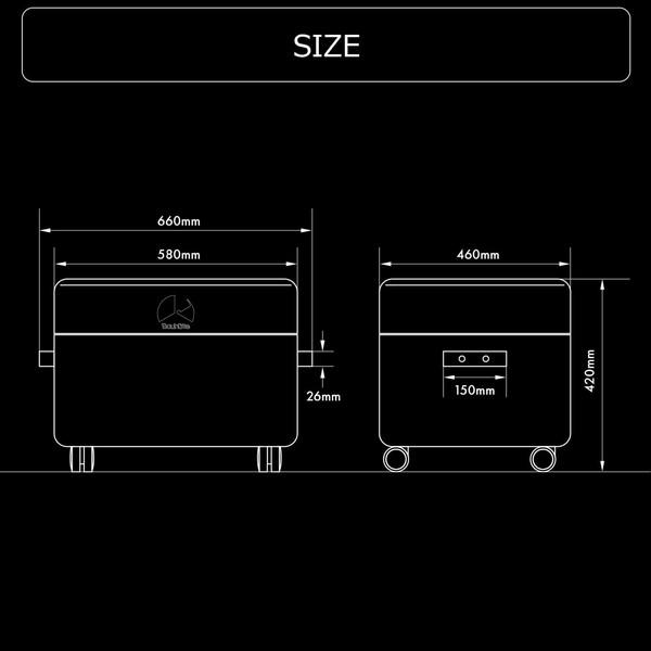 Bauhutte（バウヒュッテ） ストレージオットマン BOT-410-BK ブラック