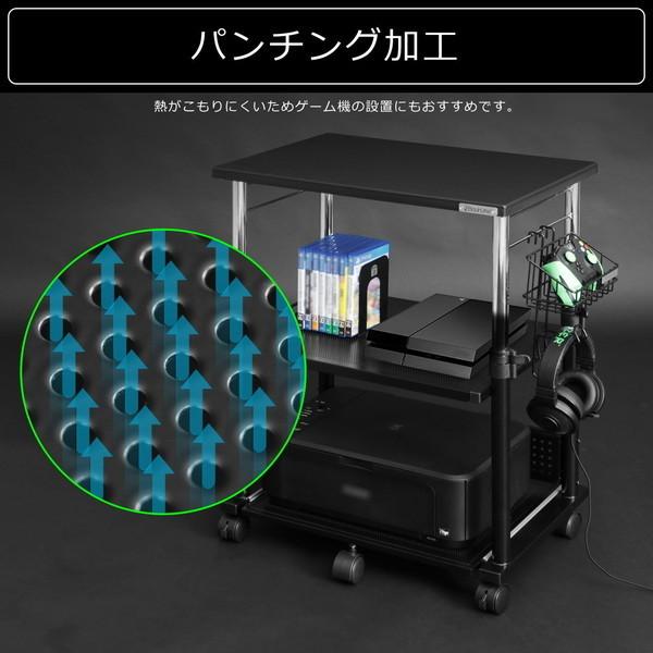 Bauhutte バウヒュッテ 昇降式 プリンター台 BHS-600P-BK Bauhutte バウヒュッテ 昇降式プリンター台 (幅60cm×奥行40