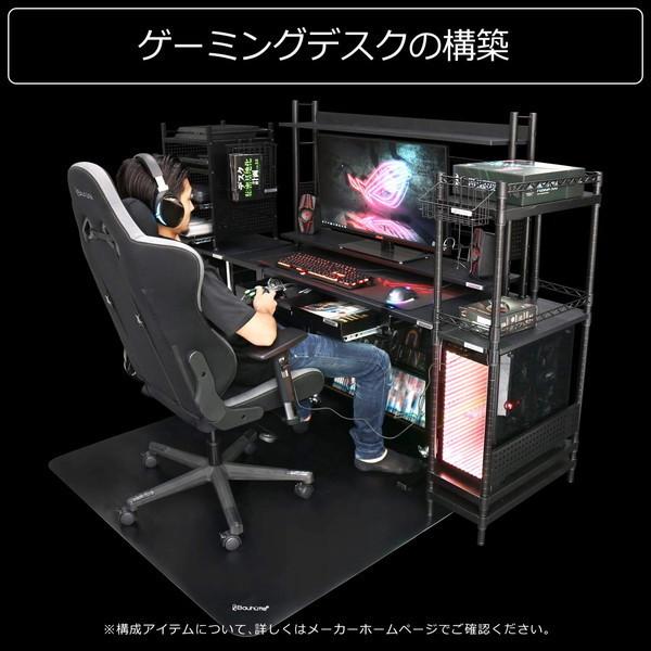 Bauhutte バウヒュッテ ゲーミングデスクHD BHD-1200HDL-BK ロータイプ 