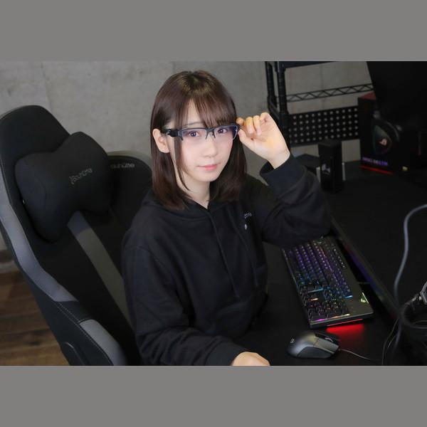 Bauhutte バウヒュッテ ゲーミングメガネ ブラック レンズ横幅