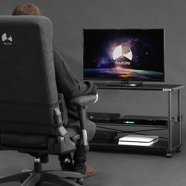 Bauhutte バウヒュッテ 昇降式テレビ台ワイド BHV-1200H-BK 天板