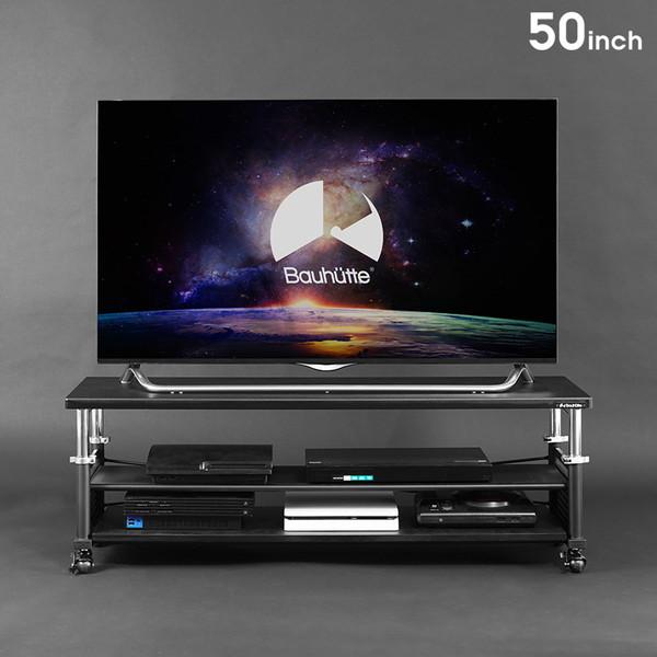 Bauhutte 昇降式 テレビ台ワイド Bauhutte バウヒュッテ 昇降式テレビ台ワイド BHV-1200H-BK 天板
